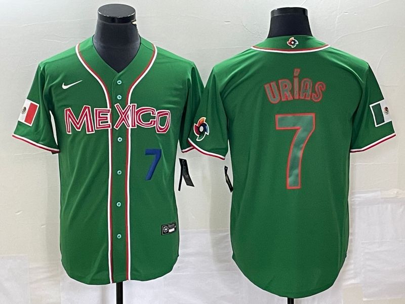 Men 2023 World Cub Mexico #7 Urias Green green Nike MLB Jersey12